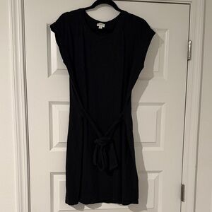 J. Crew Factory Black Midi Dress